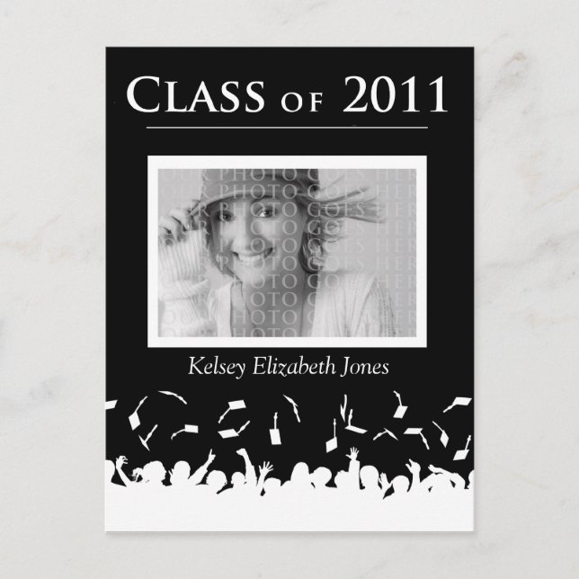 Carte Postale Classe de 2011 Graduation Invitation Postcard (Devant)