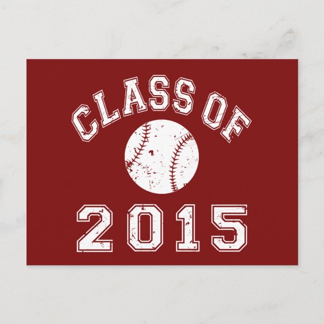 Carte Postale Classe de baseball 2015 (Devant)