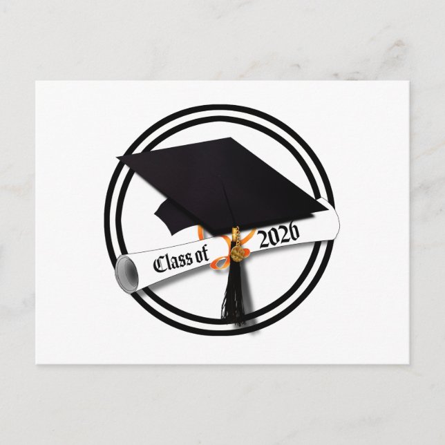 Carte Postale Classe de Casquette de 2e année de 2026 (Devant)