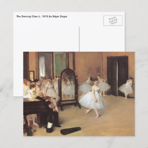 Carte Postale Classe de danse par Edgar Degas, Ballet Vintage
