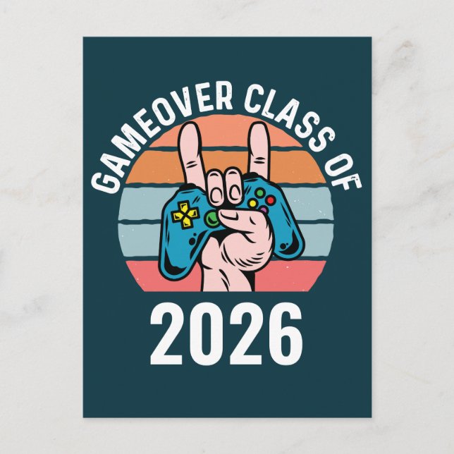 Carte Postale Classe de gameover de 2026 (Devant)