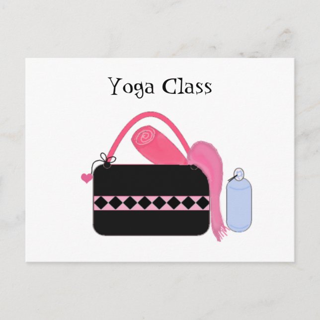 Carte Postale Classe de Yoga avec Yoga Gear (Devant)