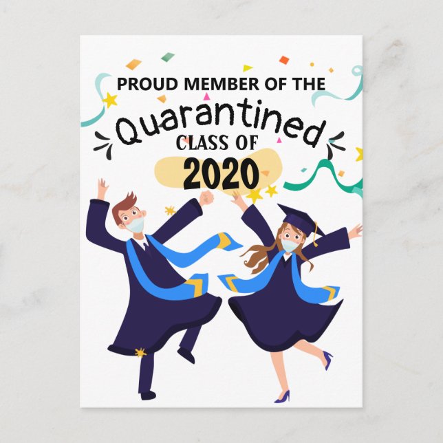Carte Postale Classe en quarantaine de 2020 (Devant)