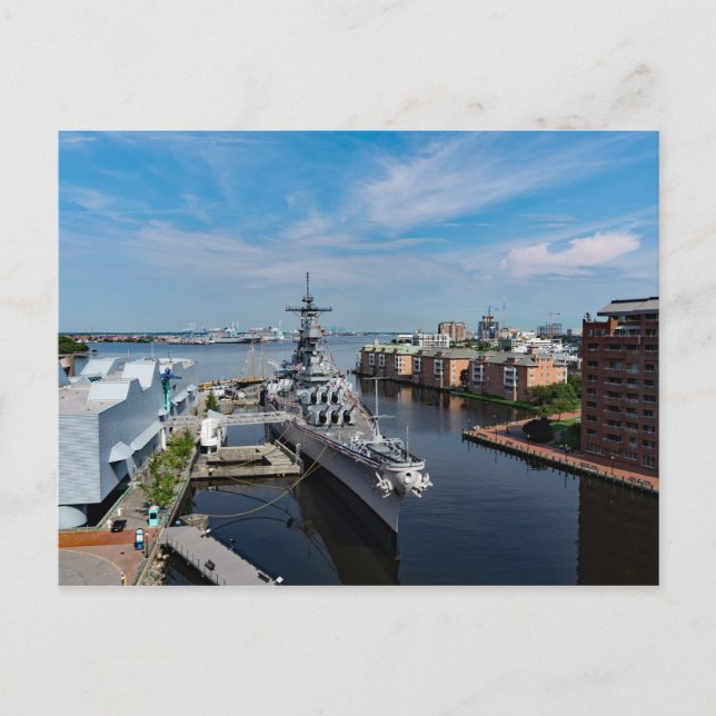 Carte Postale Classe Iowa - USS Wisconsin (BB-64) (Devant)