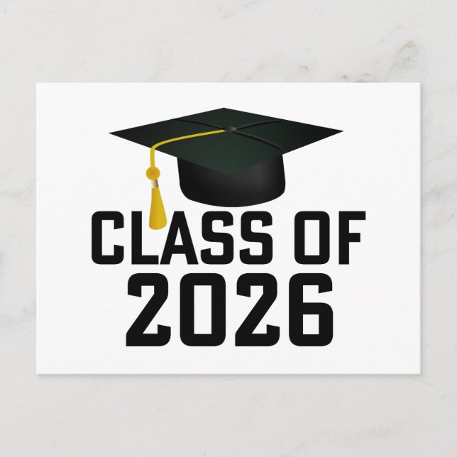 Carte Postale Classe Letterman de 2026 Graduation (Devant)