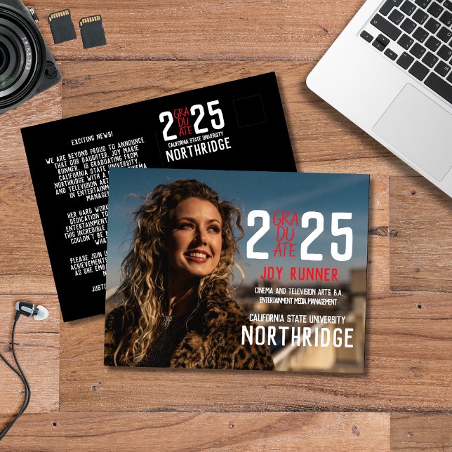 Carte Postale Classe moderne audacieuse de 2025 - Diplôme photo (Créateur téléchargé)