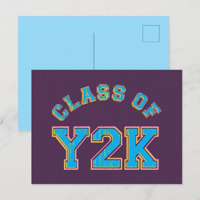Carte Postale Classe Rétro de Y2K (Devant / Derrière)