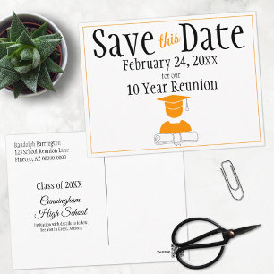 Carte Postale Classe Réunion Enregistrer La Date Minimale Orange