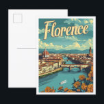 Carte Postale Classic Florence Italie Vintage voyage rétro<br><div class="desc">Carte postale classique Florence Italie Vintage voyage rétro</div>