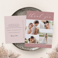 Classic Four | Multi Photo Wedding Thank You