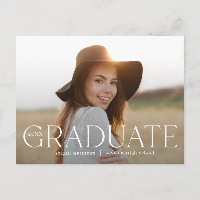 Carte postale Classic Grad Editable Color Graduati (Devant)