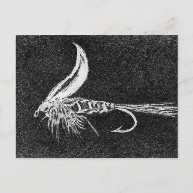 Carte Postale Classic Trout Fly Gold Ribbed Hare"s (Devant)