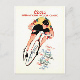 Carte Postale Classique cycliste Coors 1986 Cyclisme vintage