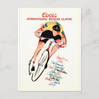 Carte Postale Classique cycliste Coors 1986 Cyclisme vintage