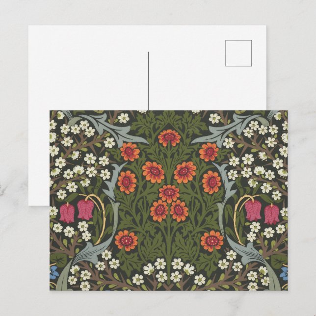 Carte Postale Classique de la Fleur de Jardin de William Morris  (Devant / Derrière)