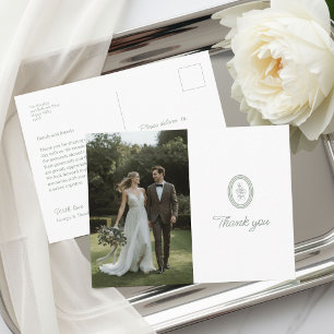 Carte Postale Classique & Élégant Remerciements de Mariage en Ph