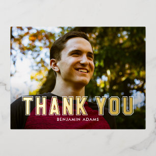 Carte Postale classique en Merci FOIL Grad Collegi