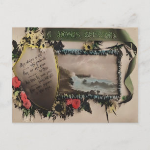 Carte Postale Classique Noël vintage au bord de la mer 