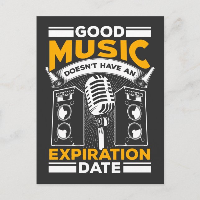 Carte Postale Classique Old Rock Music Lover Festival Fan de con (Devant)