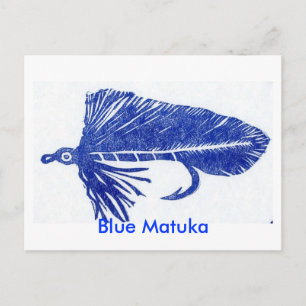 Carte Postale Classique Trout Fly "Blue Matuka"