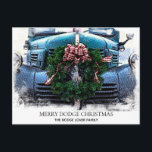 Carte Postale *~* Classique Vintage Antique FÊTES Ancien Rétro<br><div class="desc">Carte de Noël pour voiture / camion classique.</div>