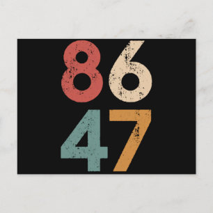 Carte Postale Classique Vintage Style 80s 86 47 Anti Trump 