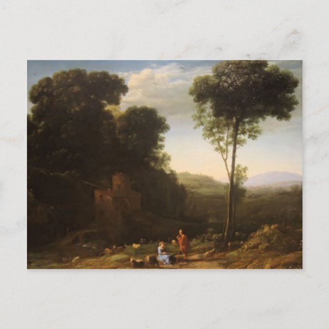 Carte Postale Claude Lorrain - Paysage pastoral avec moulin (Devant)
