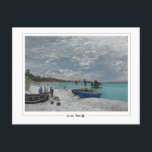 Carte Postale Claude Monet #14 - Beaux-arts<br><div class="desc">Claude Monet - La Plage à Sainte Adresse. Carte postale d'art & signature #14 par The Zedign House. Pour plus d'images & de créations à partir de Claude Monet - Peintures & Dessins Vol 1,  visitez https://books.zedign.com/zas/2.html</div>