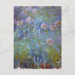 Carte Postale Claude Monet - Agapanthus Classic Flowers Painting