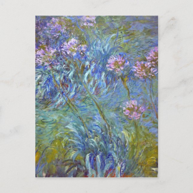 Carte Postale Claude Monet Agapanthus Fine Art Floral GalleryHD (Devant)