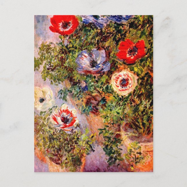 Carte Postale Claude Monet Anemonen (Devant)