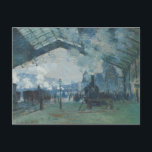 Carte Postale Claude Monet - Arrivée du train de Normandie<br><div class="desc">Claude Monet - Arrivée du train de Normandie,  Gare Saint-Lazare - 1877 - peinture à l'huile</div>