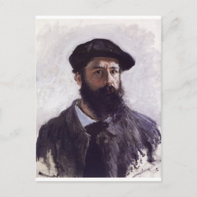 Carte Postale Claude Monet - Autoportrait à Beret 1886 (Devant)
