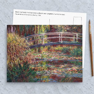 Carte Postale Claude Monet - Bassin aux nymphéas, harmonie rose