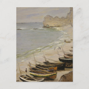 Carte Postale Claude Monet - Bateau Sur La Plage À Etretat