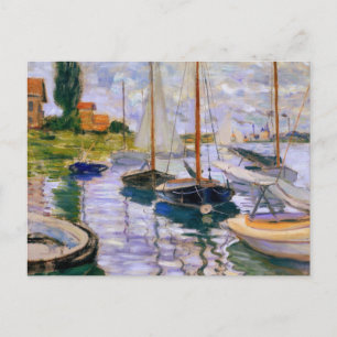 Carte Postale Claude Monet - Bateaux à voile sur la Seine