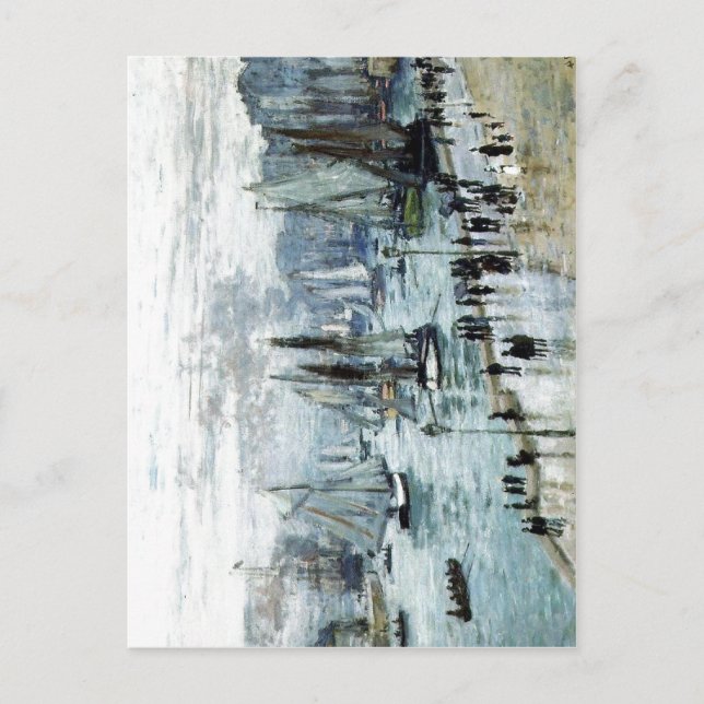 Carte Postale Claude Monet, Bateaux de pêche au départ du port,  (Devant)