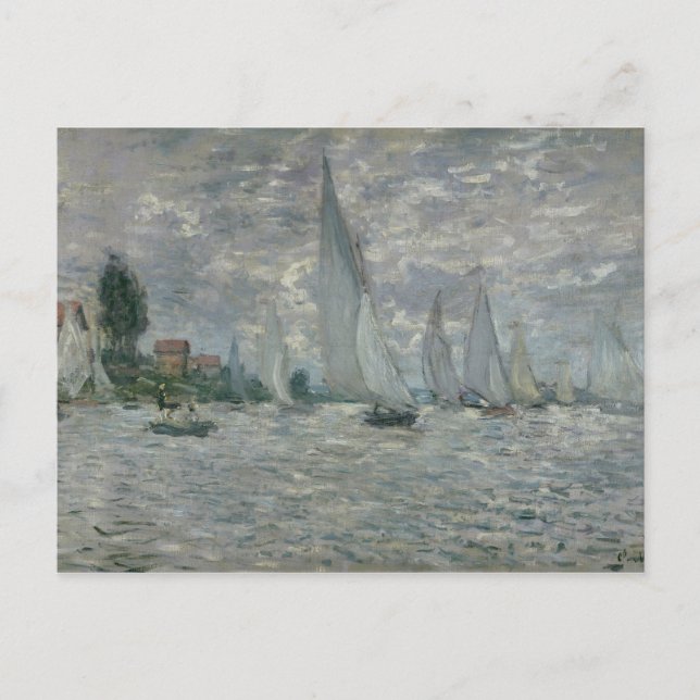 Carte Postale Claude Monet | Bateaux ou Regatta à Argenteuil (Devant)
