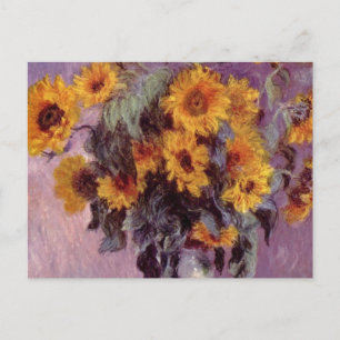 Carte Postale Claude Monet - Bouquet de tournesols