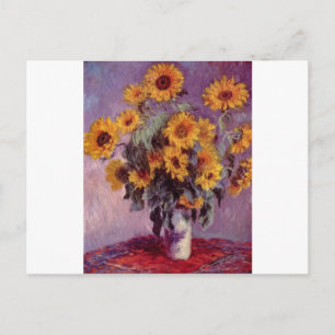 Carte Postale Claude Monet Bouquet de tournesols