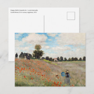 Carte Postale Claude Monet - Champ de coquelicots