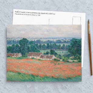 Carte Postale Claude Monet - Champ de coquelicots, Giverny