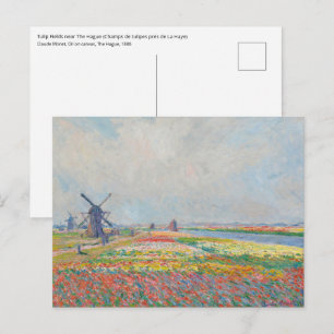 Carte Postale Claude Monet - Champs de tulipes près de La Haye