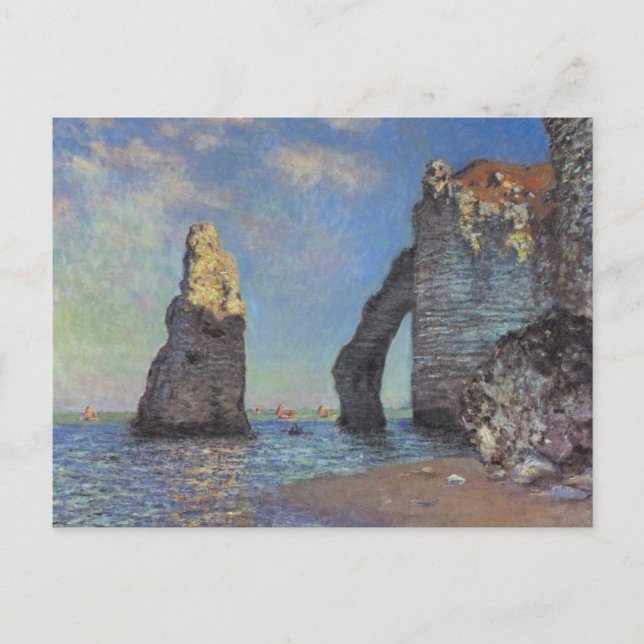 Carte Postale Claude Monet Cliffs at Etretat Impressionist Paint (Devant)