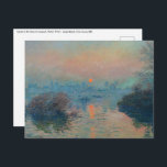 Carte Postale Claude Monet - Coucher de soleil sur la Seine à La<br><div class="desc">Coucher de soleil sur la Seine à Lavacourt,  Effet hiver / Soleil couchant sur la Seine a Lavacourt,  effet d'hiver - Claude Monet,  Huile sur toile,  1880</div>