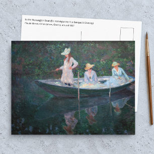 Carte Postale Claude Monet - Dans le bateau norvégien