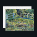 Carte Postale Claude Monet - Etang Lily et Pont Japonais<br><div class="desc">L'étang Lily et le pont japonais / Le Bassin aux nympheas - Claude Monet,  1899</div>