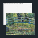 Carte Postale Claude Monet - Etang Lily et Pont Japonais<br><div class="desc">L'étang Lily et le pont japonais / Le Bassin aux nympheas - Claude Monet,  1899</div>