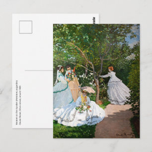 Carte Postale Claude Monet - Femmes au jardin