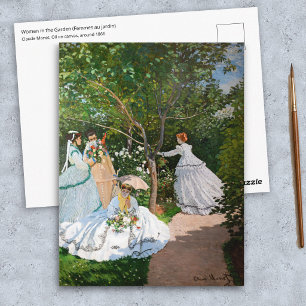 Carte Postale Claude Monet - Femmes au jardin
